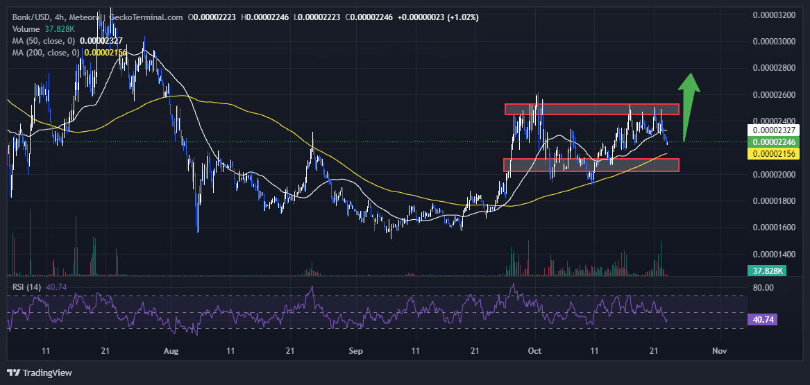 BONK Price Chart Analysis Source: GeckoTerminal.com