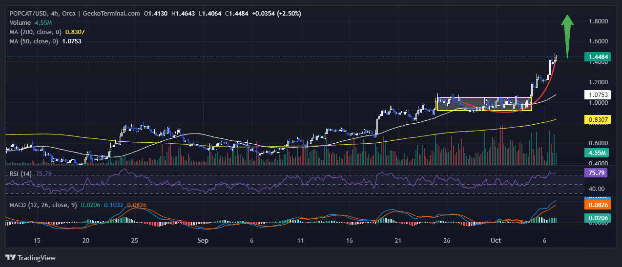 Popcat Price Chart Analysis Source: GeckoTerminal.com