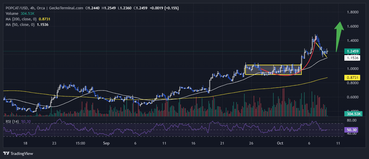 Popcat Price Chart Analysis Source: GeckoTerminal.com