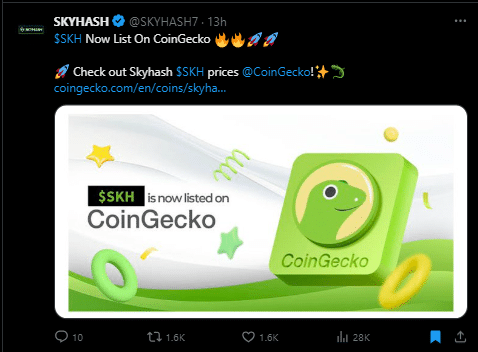 Skyhash tweet