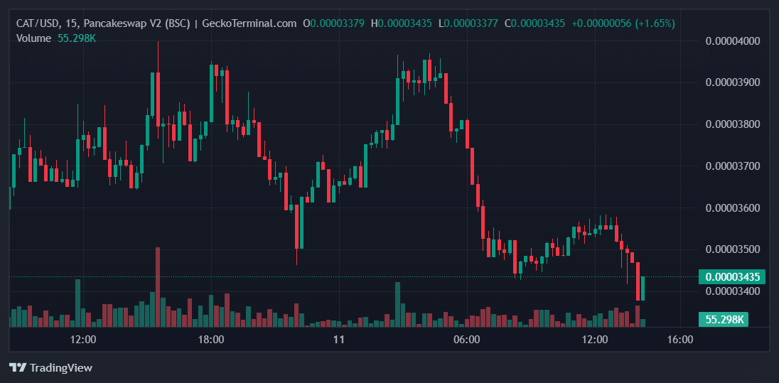 CAT Price Chart