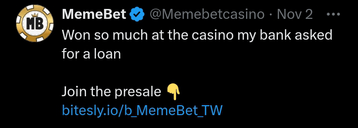 Memebet tweet