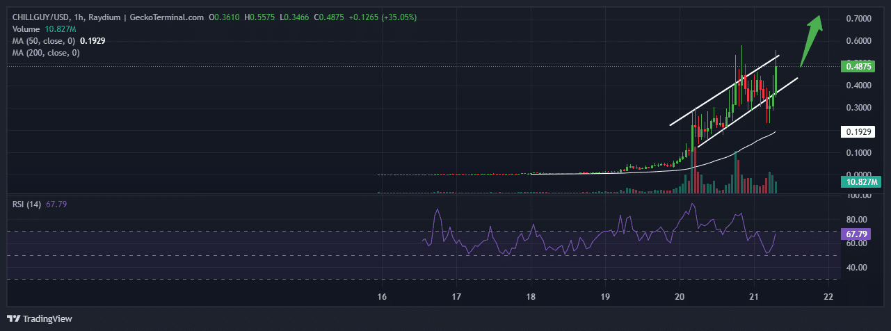 Chill Guy Price Chart Analysis Source: GeckoTerminal