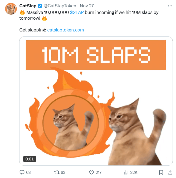 Catslap tweet