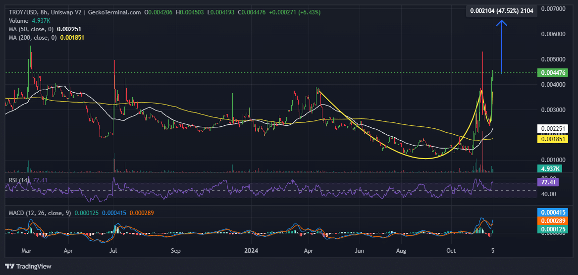 TROY price Chart Analysis Source: GeckoTerminal