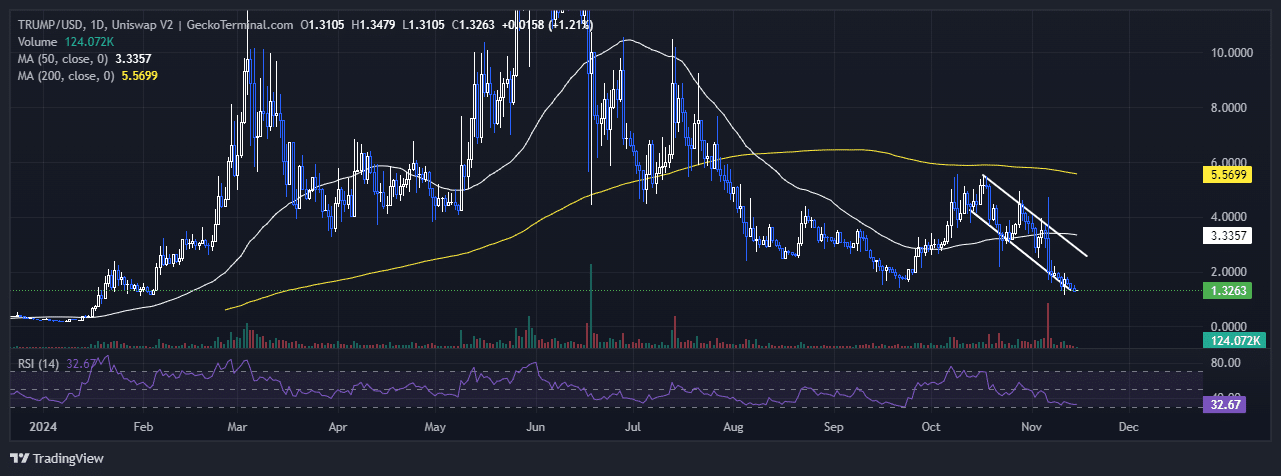 MAGA Price Chart Analysis Source: GeckoTerminal