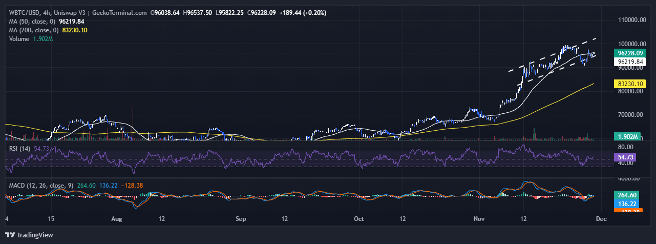 Bitcoin Price Chart Analysis Source: GeckoTerminal