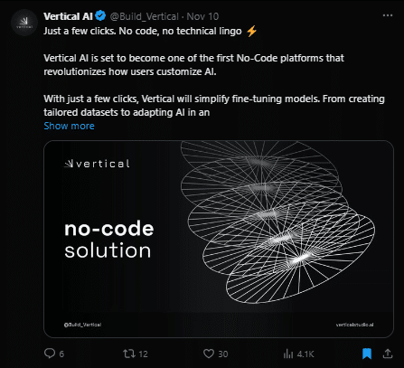 Vertical AI tweet