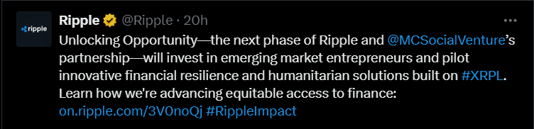 XRP Tweet