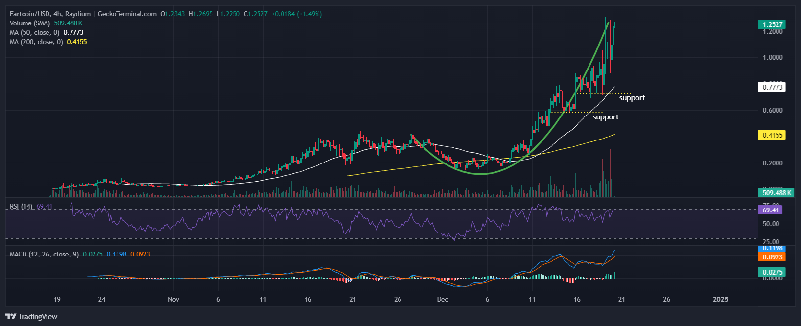 Fartcoin PRICE Chart Analysis Source: GeckoTerminal