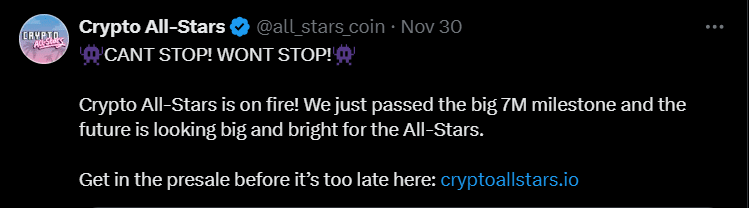 STARS Tweet