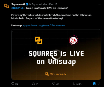 Squares AI tweet