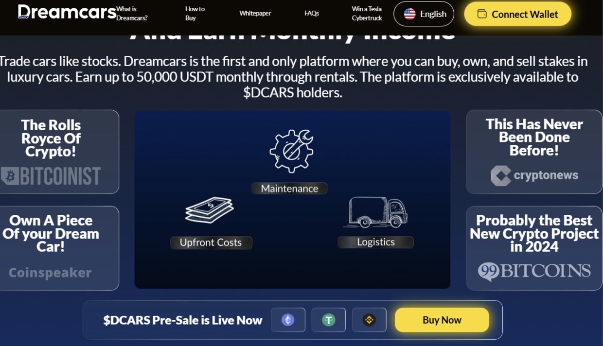 Take a Luxury Car for a Spin Within Crypto With Dreamcars