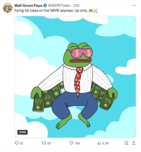 Wall Street Pepe Raised Over .6 Million