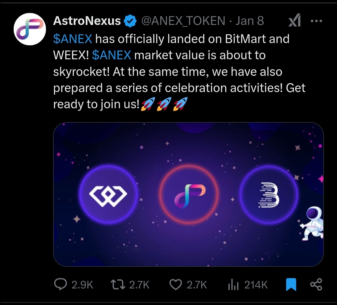 Astronexus tweet