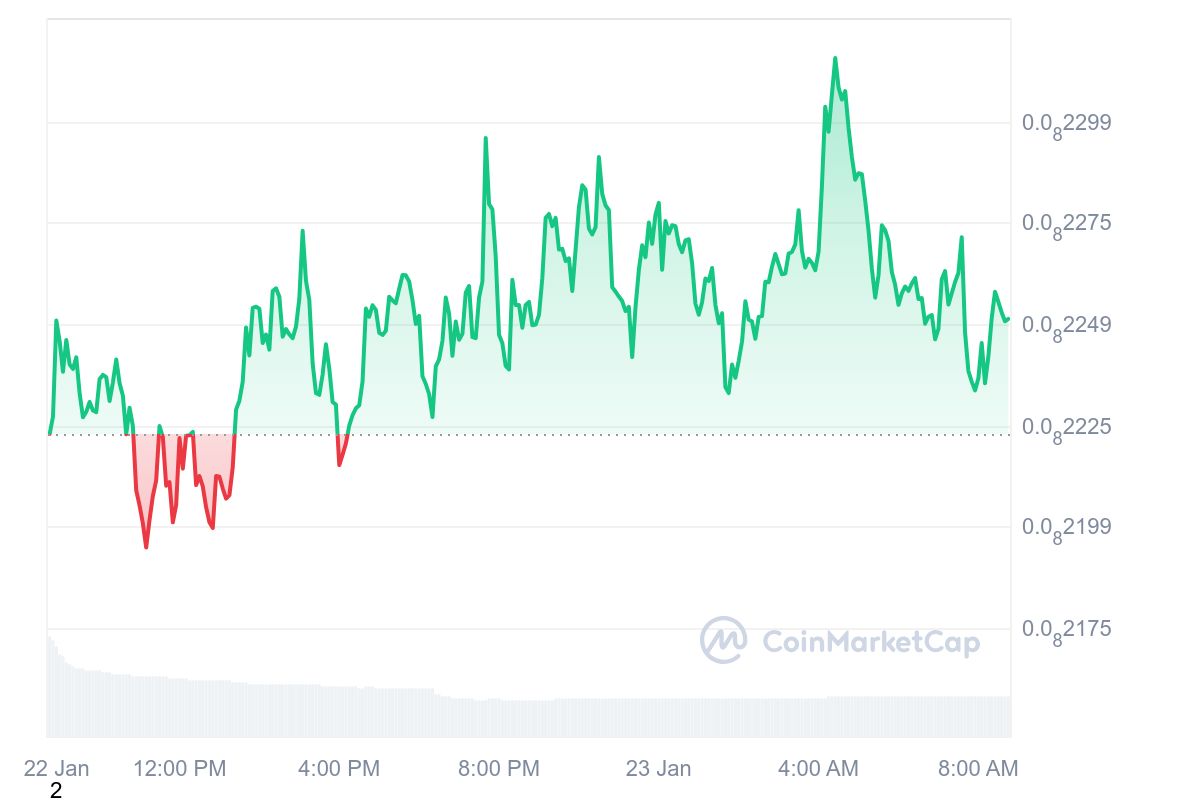 BabyDoge Price Chart