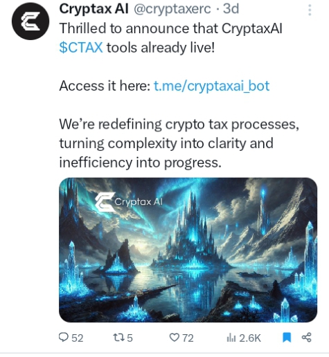 Cryptax AI tweet