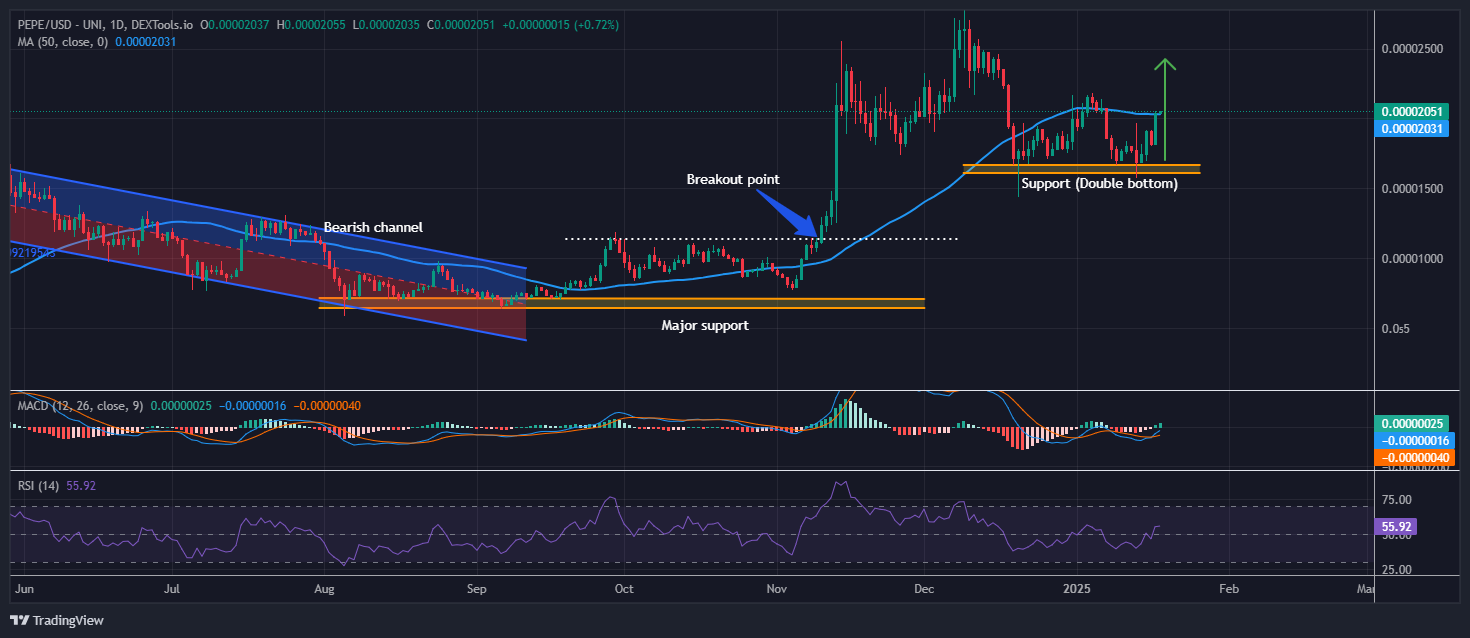 Pepe Value Prediction: PEPE Pumps 13% As Rival Wall Road Pepe Hurtles Previous M In Presale With Solely 29 Days Left