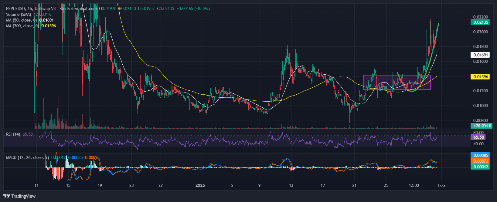 Pepe Unchained Price Chart Analysis Source: GeckoTerminal