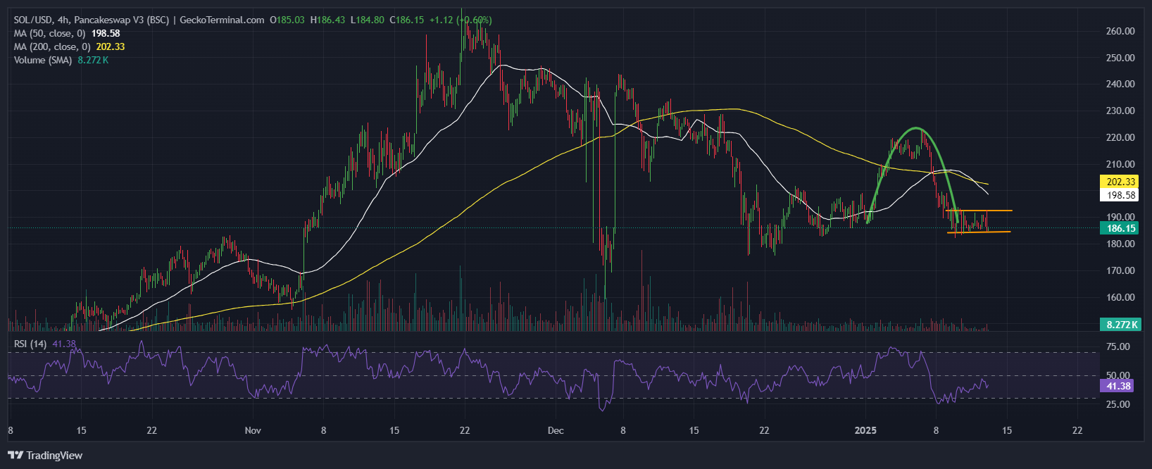 Solana Price Chart Analysis Source: GeckoTerminal