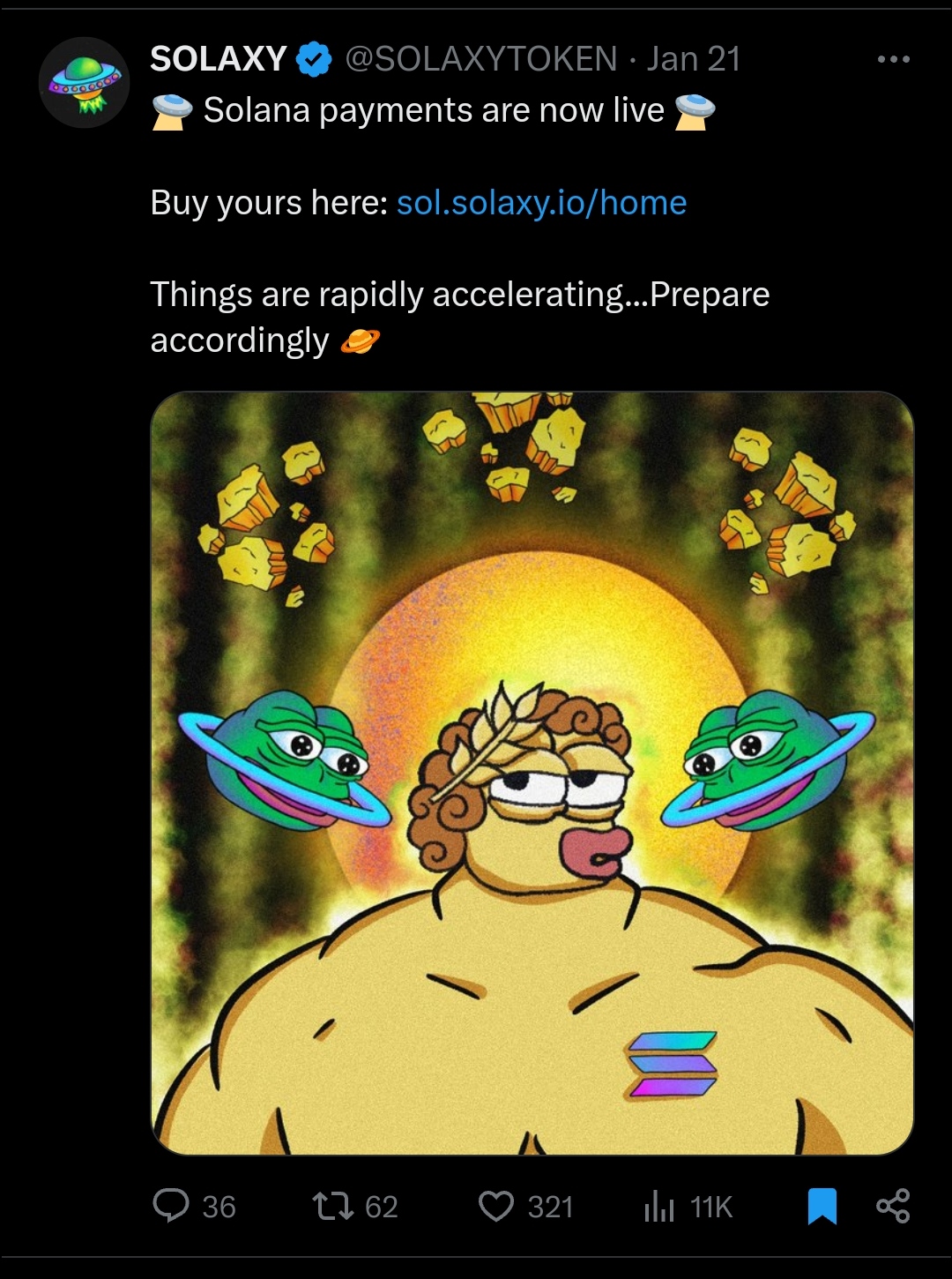 Solaxy tweet