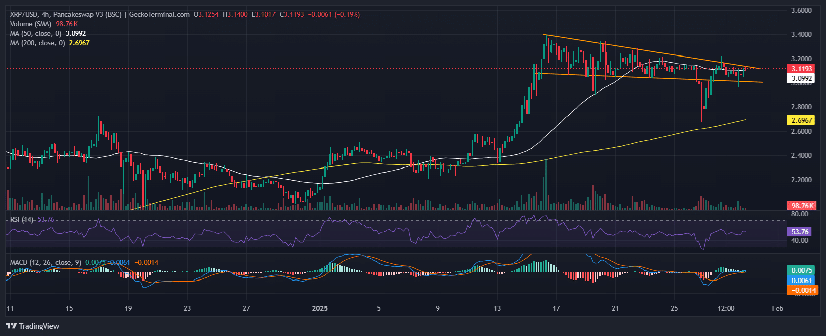 XRP Price Chart Analysis (Source: GeckoTerminal)