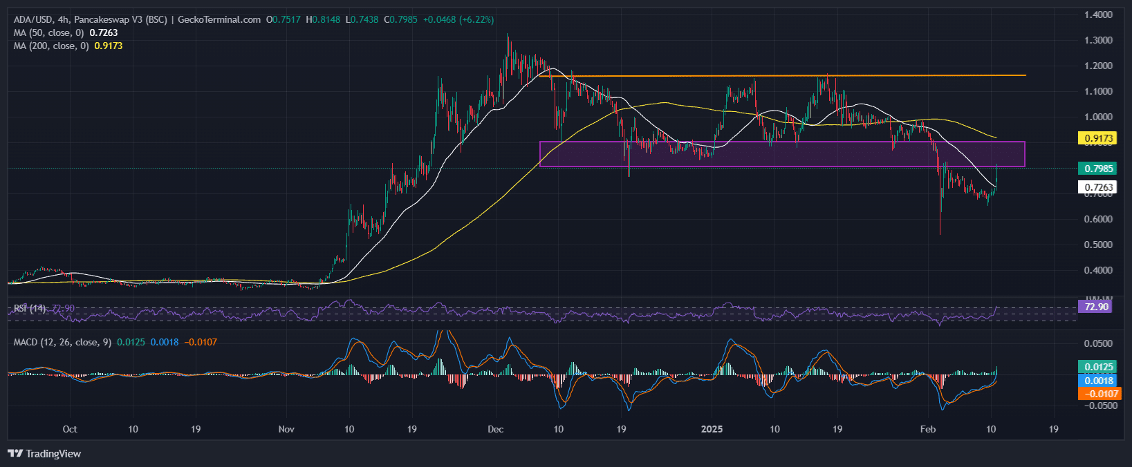 Cardano Price Chart Analysis Source: GeckoTerminal