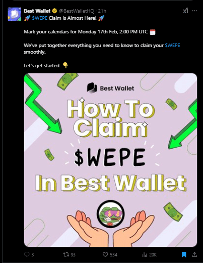 Best wallet token tweet