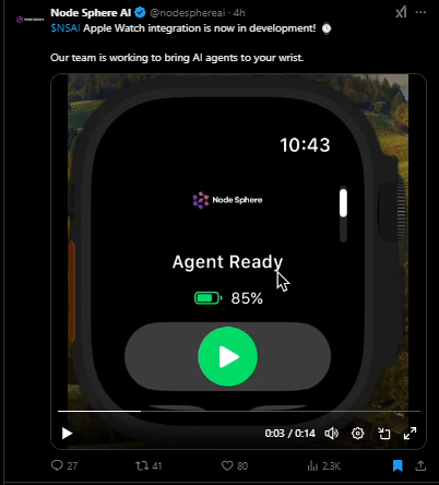 Node sphere AI tweet