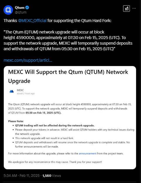 QTUM Tweet