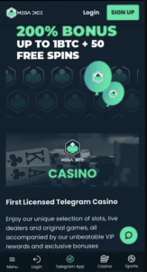 Mega Dice Telegram casino