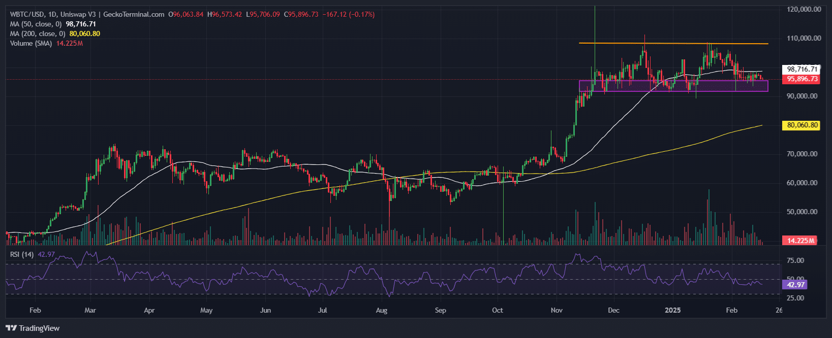 Bitcoin Price Chart Analysis Source: GeckoTerminal