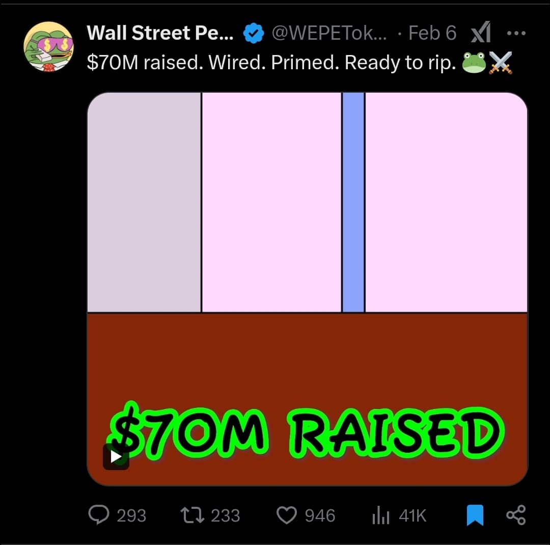 Wall Street Pepe tweet