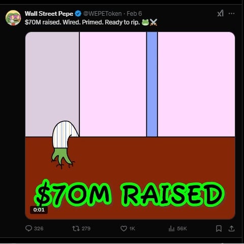 Wall Street Pepe Raised Over  Million in Presale