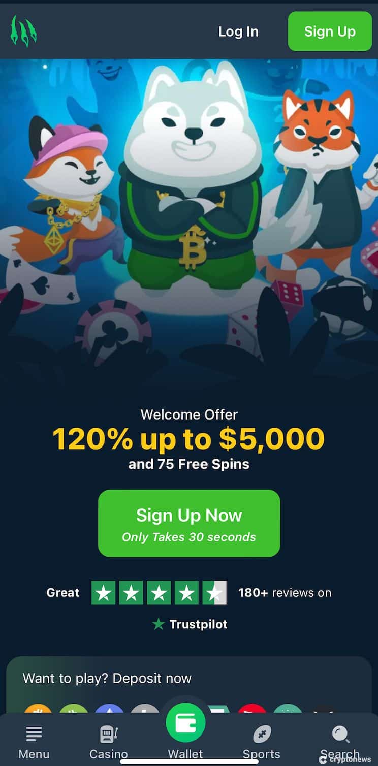 Screenshot of a Wild.io bonus