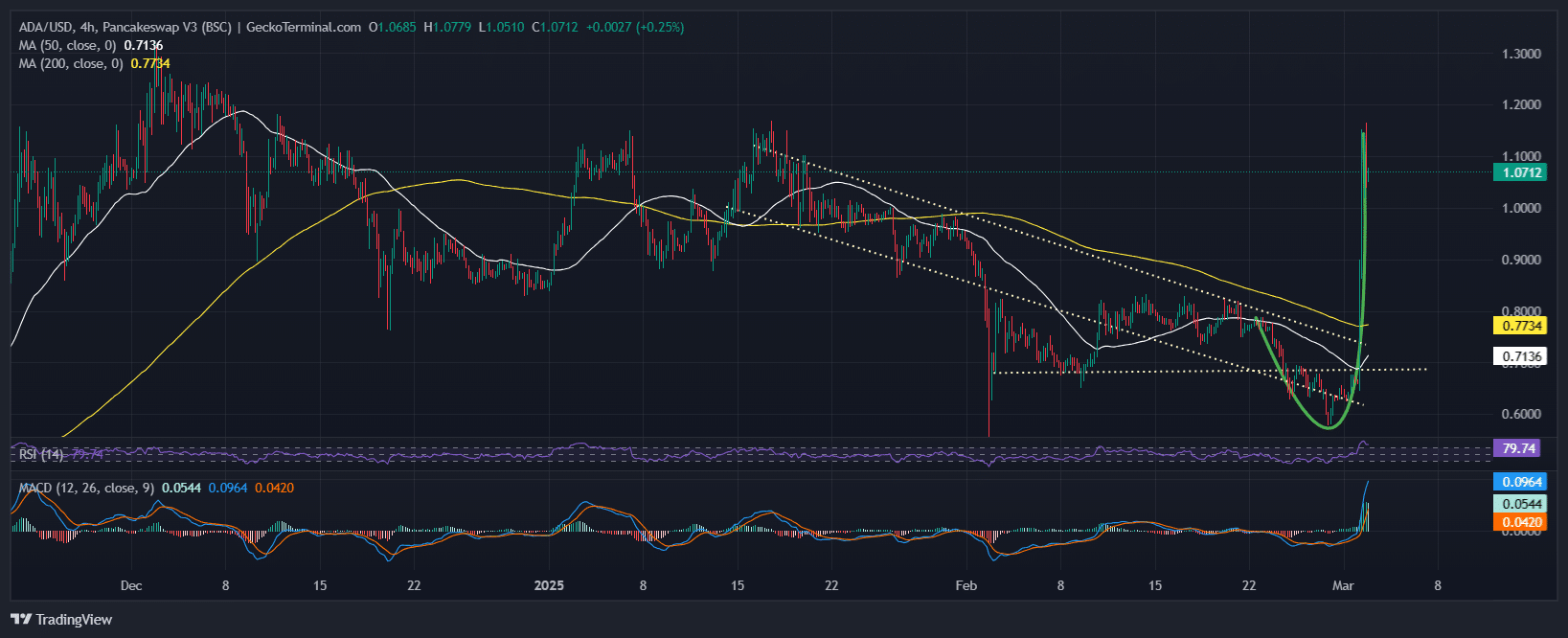 Cardano Price Chart Analysis Source: GeckoTerminal