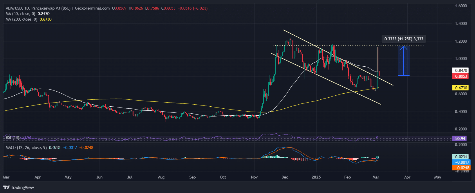 Cardano Price Chart Analysis Source: GeckoTerminal