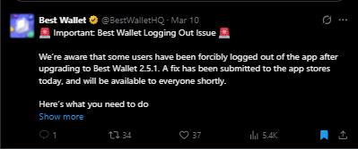 Best wallet token tweet