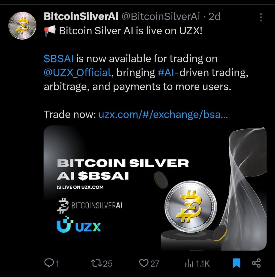 Bitcoin silver AI tweet