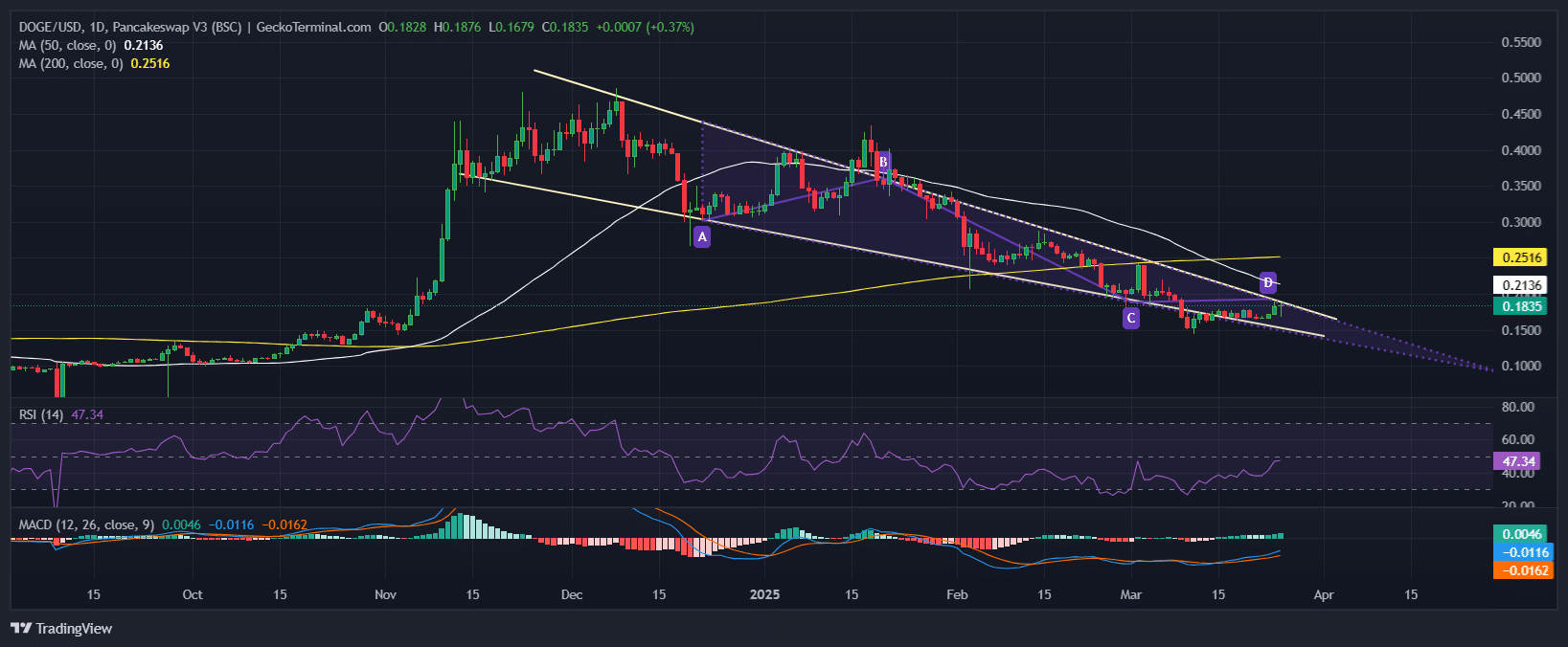 Dogecoin Price Chart Analysis Source: GeckoTerminal