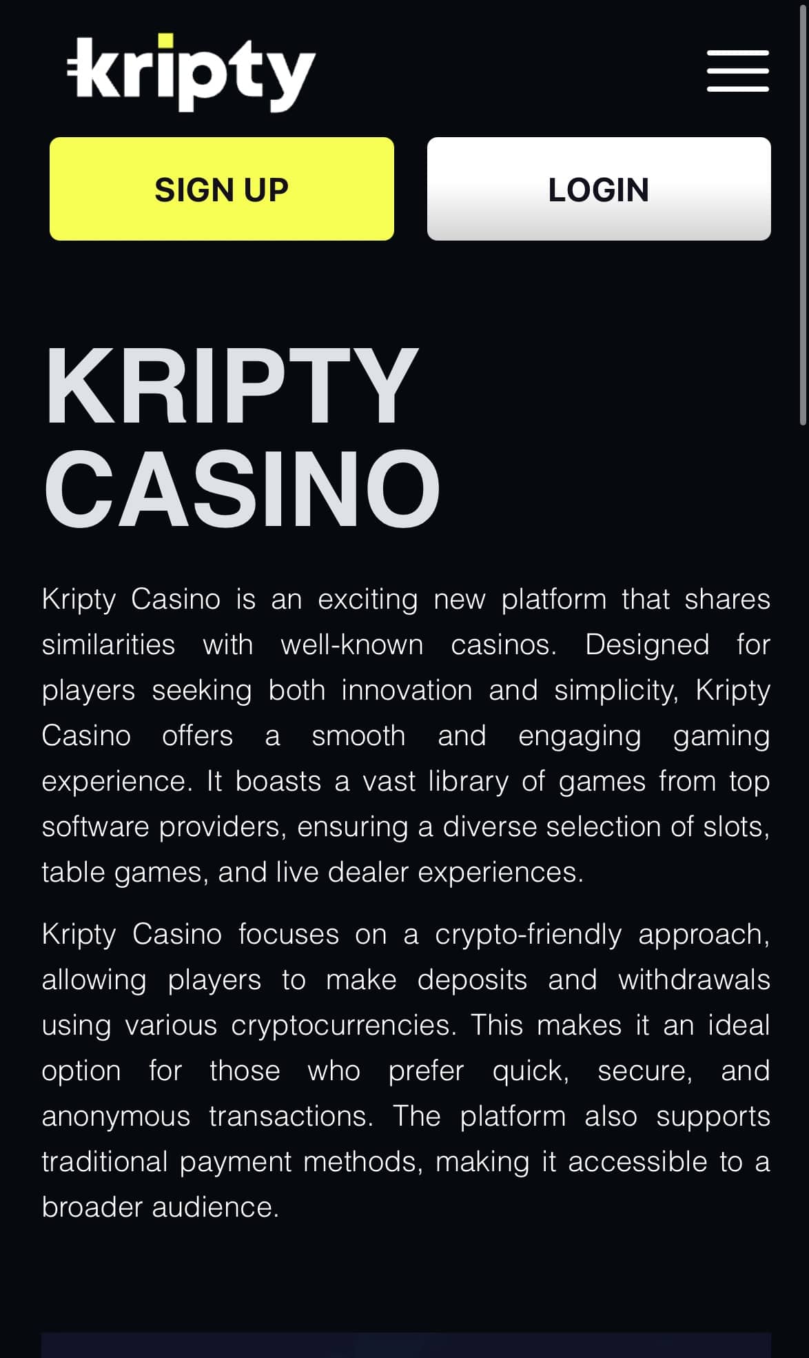 Kripty casino