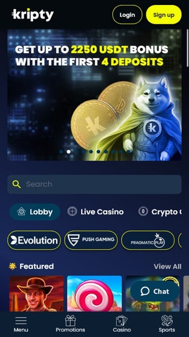 Kripty casino bonus