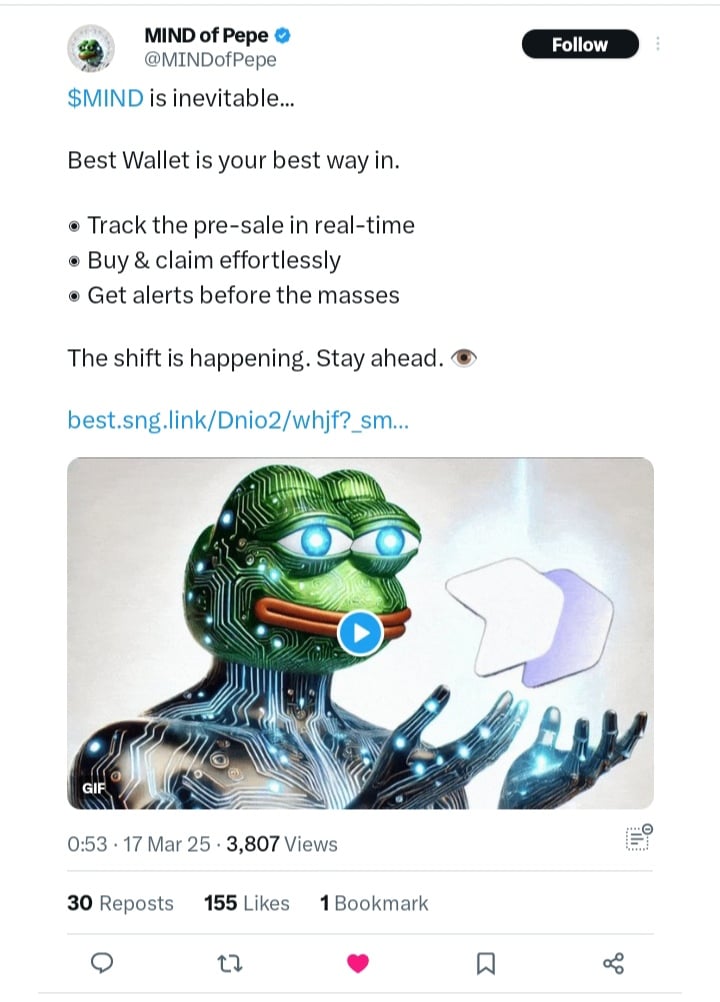 MIND of Pepe Tweet