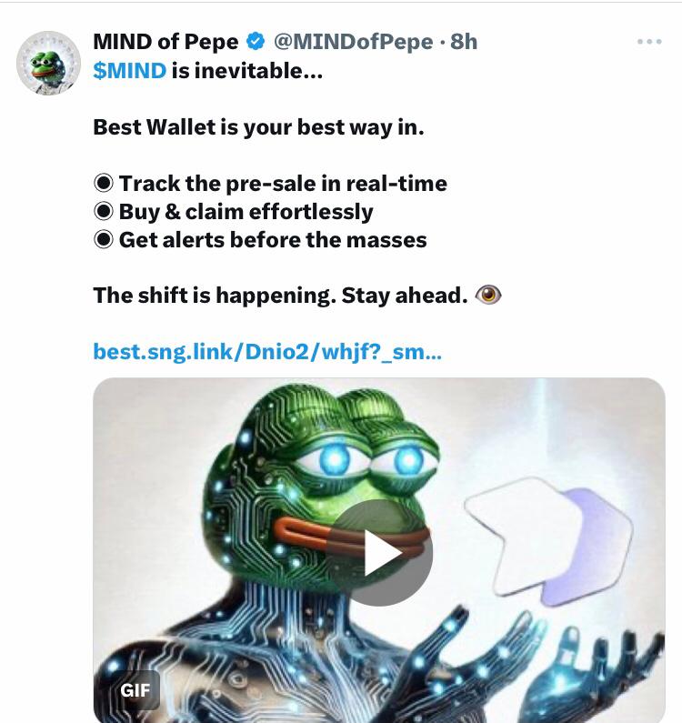 Mind of Pepe tweet