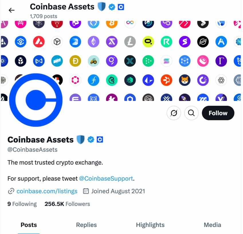 Coinbase new listings X