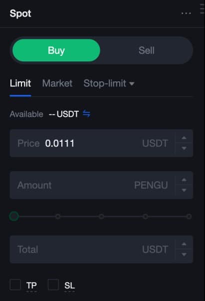 MEXC buy PENGU