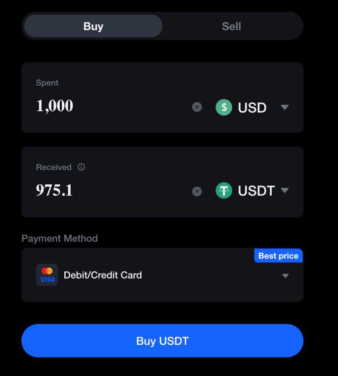MEXC buy crypto fiat