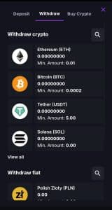 coincasino withdrawal