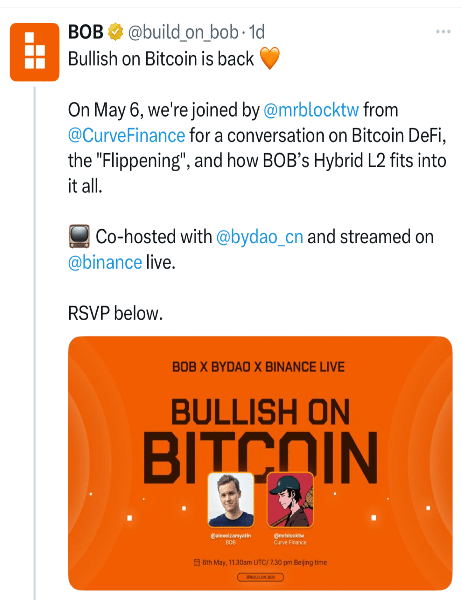 BOBS Tweet