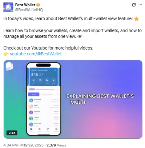 Best Wallet Tweet